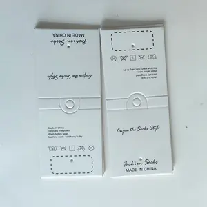 Calcetín exhibir tarjetas de papel tarjetas personalizadas con gancho cartón calcetín colgador calcetín Insertar tarjeta de papel para exhibir