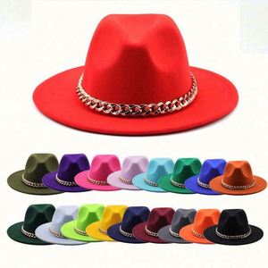 Sombreros Fedora de Poliéster y Algodón con Cadena Dorada, Estilo Personaje, para Unisex, Ideales para Fiestas y Pesca, Precio Accesible, Venta al Por Mayor en China - Product Image 1