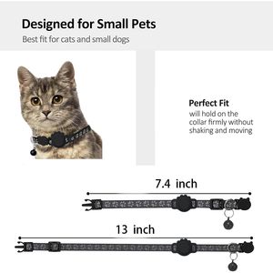 Collar con Rastreador GPS para Gatos DCZSDJT, de Nailon Negro, Impermeable, con Rastreo en Tiempo Real para Mascotas, Compatible con Apple Find My iOS - Product Image 4