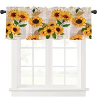Vente en gros ensembles de rideaux courts 1 pièce à motifs floraux de ferme pour cuisine et café rideaux courts pour fenêtres et fleurs