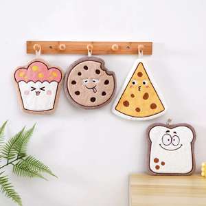 Toalla de Mano Colgante de Estilo Coreano con Dibujos Animados, de Tres Capas, de Felpa de Coral Engrosada, de Secado Rápido, para Cocina - Product Image 1