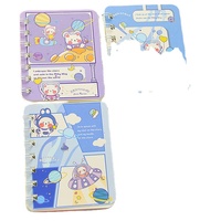 Carnet magnétique à spirale Y622, série fleurs de dessin animé, couverture en papier, papeterie étudiante, vente en gros, mini-portable A7 petit format
