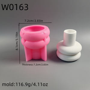 Moldes de fundición de resina hechos a mano estilo Ins moldes de silicona para portavelas de escritorio W0163 para adornos decorativos DIY y herramientas para pasteles - Product Image 4