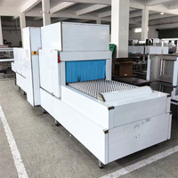 Lave-vaisselle industriel à convoyeur automatique de type aérien, grande capacité, autoportant, électrique, en acier inoxydable 304, certifié CE, directement de l'usine