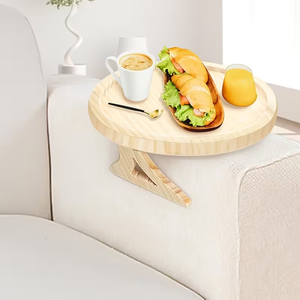 Tablette de canapé pivotante à clipser avec porte-gobelet, <span class=keywords><strong>table</strong></span> d'appoint pliable et pivotante pour fauteuil inclinable et fauteuil, <span class=keywords><strong>plateau</strong></span> de canapé - Product Image 6