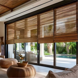 Natural <strong>Bamboo</strong> <strong>Roll</strong> <strong>Blinds</strong> Light Filtering Window Shades Sun UV Protection Privacy Screen Home Office Bedroom Balcony <strong>Patio</strong> - Product Image 3