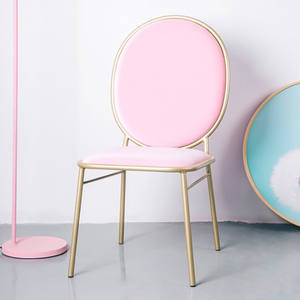 <span class=keywords><strong>Chaise</strong></span> de salle à manger en métal nordique avec dossier, design minimaliste moderne pour salon et chambre à coucher - Product Image 4