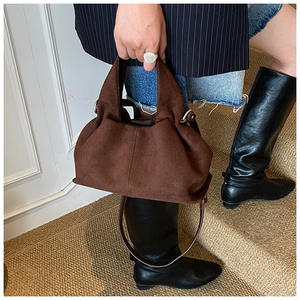 Tas tangan Wanita Mode musim gugur musim dingin 2025 tas bahu selesai bahan Suede imitasi tas ponsel anak perempuan tas kantung utama Pour Femmes - Product Image 2