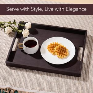 Bamboo Wooden <b>Tray</b> Rectangular Hotel Serving <b>Tray</b> For <b>Tea</b> Coffee Dried Fruit Solid Color Shandong Origin - Product Image 5