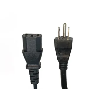 美国标准定制三插头电源线电缆制造商的电源插头和插座产品