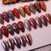 Poudre magnétique multi-usage 9D effet œil de chat, paillettes réfléchissantes, symphonie de couleurs, miroir, pour nail art, aimant UV Gel