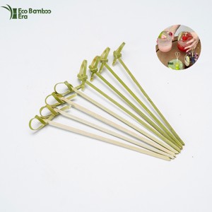 Palillos de Bambú 100% Naturales en Existencia, Desechables, de 150 mm, con Cabeza de Flor, <span class=keywords><strong>para</strong></span> Aperitivos - Product Image 1