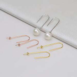 Ganchos para Aretes de Plata S925, Accesorios para Joyería de Perlas DIY, Aretes Modernos para Mujer, Gancho para Aretes 6-7, Accesorios para Perlas 1219 - Product Image 1