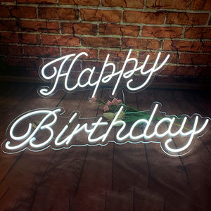 Joyeux anniversaire acrylique LED peinture <span class=keywords><strong>la</strong></span> fête est mise en place dans une atmosphère <span class=keywords><strong>de</strong></span> décor artistique avec carte <span class=keywords><strong>de</strong></span> mot Led néon lueur - Product Image 1