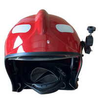 Casque/équipement de sécurité pour pompier PA66 rouge/noir/blanc/jaune de qualité supérieure avec module d'éclairage intégré et deux visières pour le sauvetage