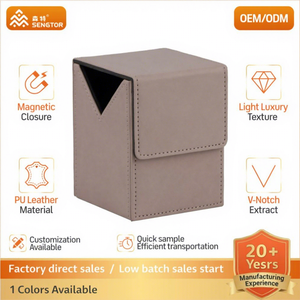 Boîte de rangement pour cartes FX Professional 100+ cartes, format V-Cut, accès facile, étanche, en cuir PU personnalisé - Product Image 2