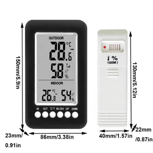 Kompaktes Echtzeit-Temperatur-und Feuchtigkeits-Tracking für Heim geräte mit digitalem LCD-Ferns ensor High <span class=keywords><strong>Low</strong></span> <span class=keywords><strong>Alarm</strong></span> Ideal für Babys - Product Image 5