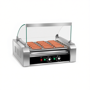 Asador de Hot Dogs Eléctrico Comercial con 18 Rodillos de Acero Inoxidable, Cocina Eficiente, Equipo para Restaurantes - Product Image 1