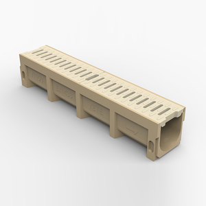 Offre Spéciale de drainage de type U canal de drainage en béton polymère fossés de drainage des eaux de pluie matériaux de construction gouttière avec grille - Product Image 1