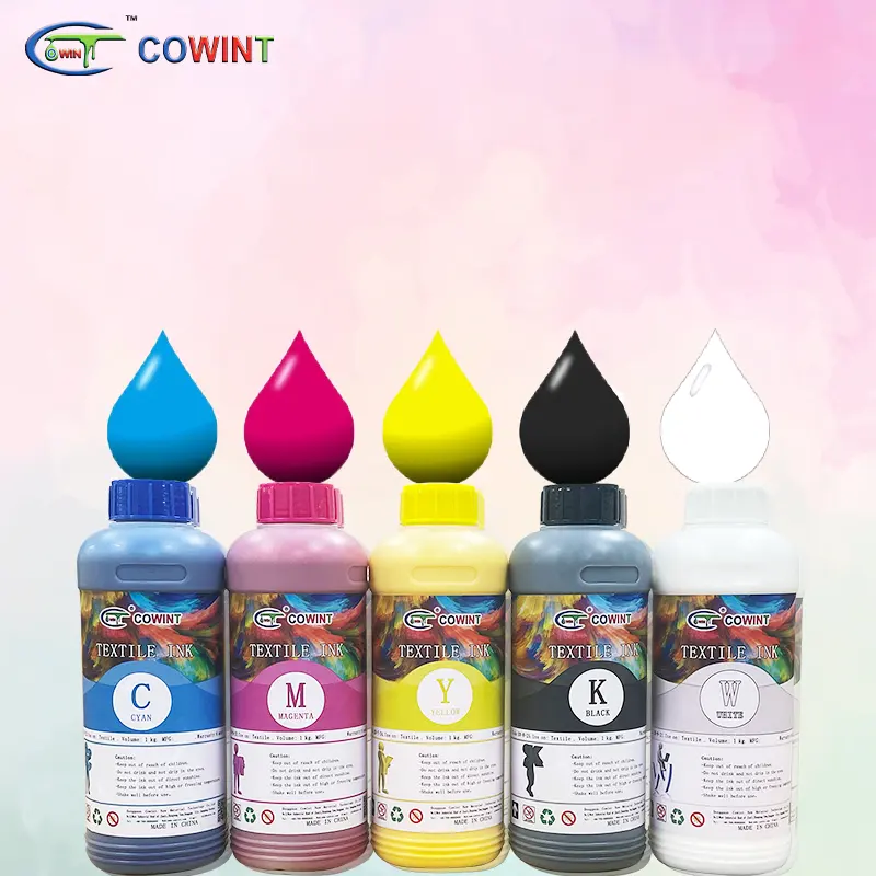 Cowint 1000ml premium antimenyumbat pigmen tekstil mesin cetak pigmen massal tinta pigmen untuk i3200 kepala cetak hidup vibes tinta dtf