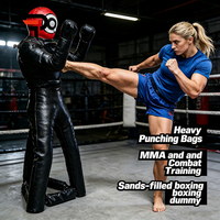 Sac de frappe lourd autoportant PILOTSPORTS, mannequin de boxe en cuir anti-explosion multifonctionnel pour l'entraînement MMA et de combat