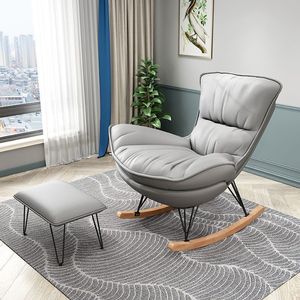 Fauteuil à bascule de luxe léger style nordique, <span class=keywords><strong>chaise</strong></span> longue décontractée pour la maison, fauteuil à bascule de luxe léger pour salon, sieste, balcon, fauteuil individuel - Product Image 4