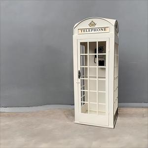 आधुनिक लोहे के लंदन टेलीफोन बूथ शादी की सजावट कृत्रिम फूलों के साथ गुलाबी रंग-नया आगमन - Product Image 2