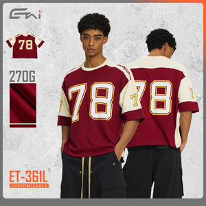 เสื้อยืดแขนสั้นผู้ชาย แบรนด์ Chao ลายทีมฮอกกี้น้ำแข็ง ตัดต่อสีตัดกัน ระบายอากาศได้ดี ผ้าไนลอน/แคชเมียร์ 270 กรัม หนานุ่ม - Product Image 5