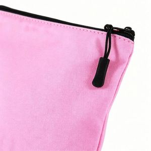 Custom Logo Wholesale Blank Canvas Pencil Case Makeup Bag Zipper Closure Storage Pouch for Cosmetics - Product Image 2