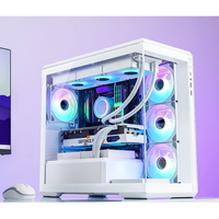 Jonsbo D301 Seaview No Column Cool Style ATX Mid Tower Desktop Back Computer Chassis Full Side Transparent Fish Tank 360 Plug-In