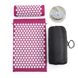 Cojín masajeador Estera de acupresión Masaje corporal Aliviar el dolor de estrés Estera de yoga con almohada Estera de acupuntura - Product Image 1