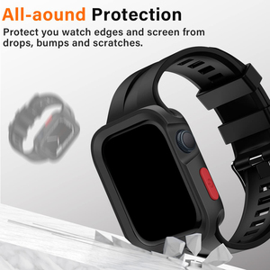 Custodia robusta compatibile per <span class=keywords><strong>Apple</strong></span> <span class=keywords><strong>Watch</strong></span> Case serie 9 8 7 45mm serie <span class=keywords><strong>6</strong></span> SE 5 4 44mm Soft TPU antiurto per paraurti - Product Image 2