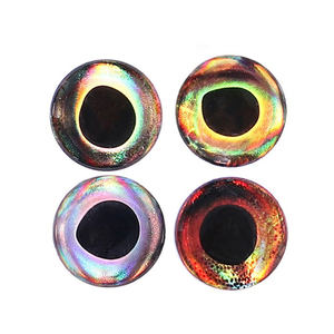 Réaliste 3D PVC Jig Yeux Autocollants DIY Mouche Attachant pour la Pêche à la Carpe sur Lac Feu Glace Vent Terre Holographique Fish Eye Lure Making - Product Image 1