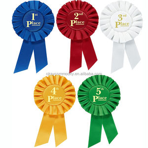 OKAY Personalizado Premium 1st 2nd 3rd Gran Premio Eventos Premio Roseta Cintas <span class=keywords><strong>de</strong></span> reconocimiento para el aula <span class=keywords><strong>de</strong></span> competición escolar - Product Image 2