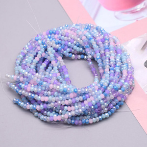 2mm 크리스탈 론델 컷팅 비즈 라운드 유리 알알이 부자재 DIY 목걸이 팔찌 만들기 - Product Image 3
