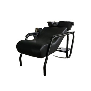 Kisen Équipement de salon de coiffure bon marché Chaises de station de shampooing allongées Chaises de <span class=keywords><strong>coiffeur</strong></span> portables avec bol en céramique - Product Image 1
