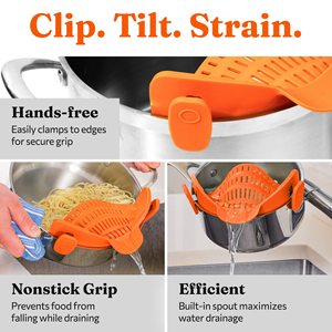Hot-selling Wholesale Plastic <b>Kitchen</b> <b>Accessories</b> Pot Strainer Pasta Strainer-Adjustable Clip Strainer Pots Filter - Product Image 4