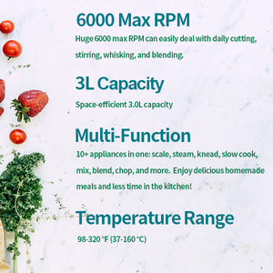 Robot culinaire électrique multifonction Thermo Cooker avec lames de hachage et de mélange, <span class=keywords><strong>appareil</strong></span> tout-en-un - Product Image 6