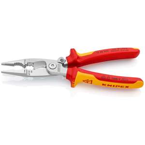 KNIPEX 13 96 200 Alicates para instalación eléctrica aislados con empuñaduras multicomponentes, cromado VDE de 200 mm - Product Image 3