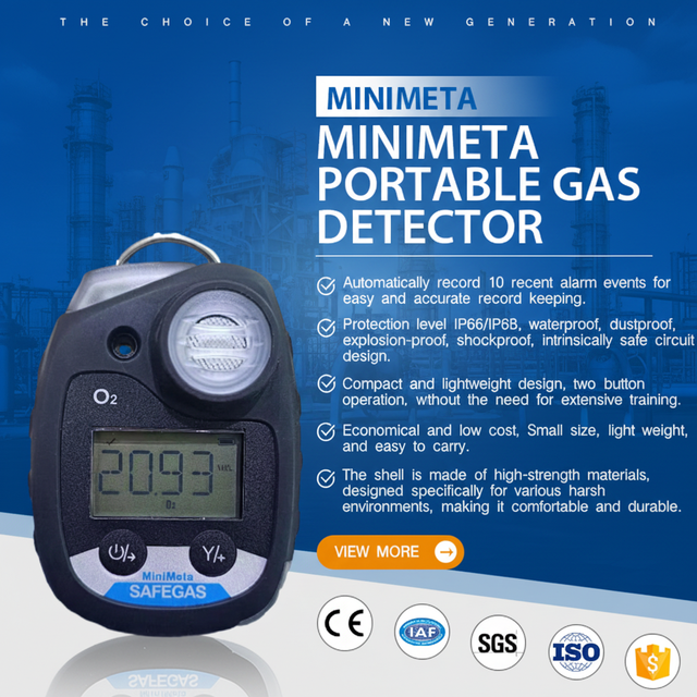 SKZ Minimeta Portable  Electrochemical Gas Tester Principle Hydrogen Sulfide H2S 0-200ppm Gas Monitor Analyzer Detector