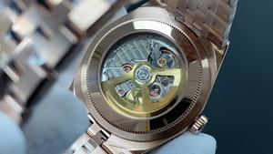 Nuevo mejor calidad luminoso mecánico 40mm 904l acero 7315 movimiento 127334 oro rosa panal motivo Diver reloj - Product Image 6