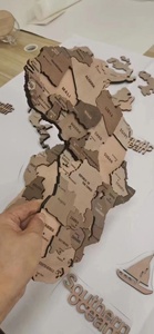 Mapa del mundo de madera 3D para decoración de pared, mapa de viaje de madera, regalo de aniversario - Product Image 6