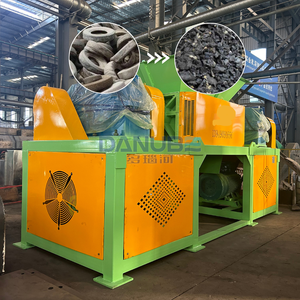 Industrial Heavy Duty Double Shaft Steel Shredder <b>Tire</b> Recycling <b>Machine</b> Plastic Metal Car Crusher <b>Machine</b> - Product Image 1