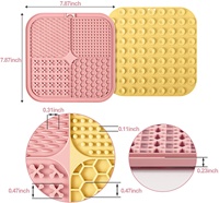 Tapis à lécher pour chien Bol à manger lent pour chat Grandes assiettes à lécher Tapis de distraction Design antidérapant en silicone pour chat et chien