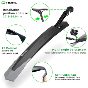 RBRL fabrika PP dağ bisikleti çamurluk bisiklet çamurluk Mtb çamurluk bisiklet 24-29'' - Product Image 3