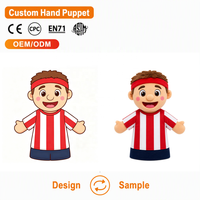 Marionnette de main humanoïde douce en coton PP, jouet de jeu de rôle, cadeau promotionnel OEM ODM pour enfants