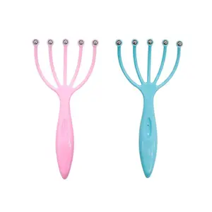 BEAUFLY Hot Sale 5 Hands Bead Scalp Massager Claw Handheld Plastic Massage Tools Creative Stress Relief Gadgets