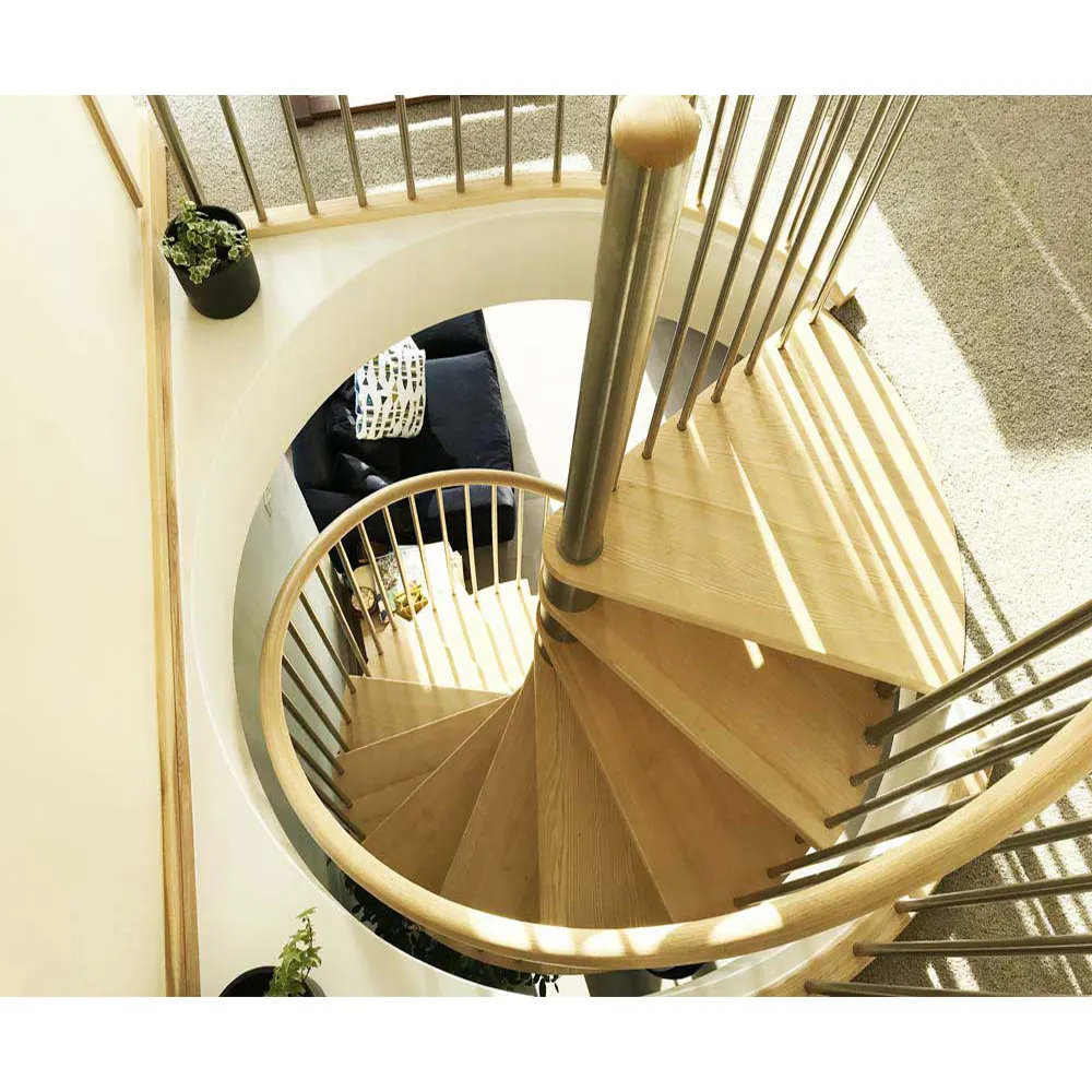 Gerçek Villa Modern açık Metal Spiral merdiven fiyatları sahil paslanmaz çelik 304 Spiral merdiven