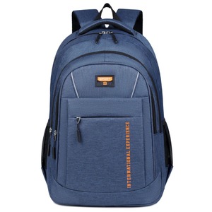 Laptop <b>Backpack</b> For Men 16-Inch <b>Large</b> <b>Capacity</b> Business Travel College Student Schoolbag Blue Solid Color Shoulder Straps - Product Image 1