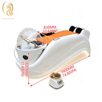 Chaise de shampooing inclinable pour salon de beauté et de coiffure Chuque, hydrothérapie de la tête, massage électrique, cuir, design imperméable